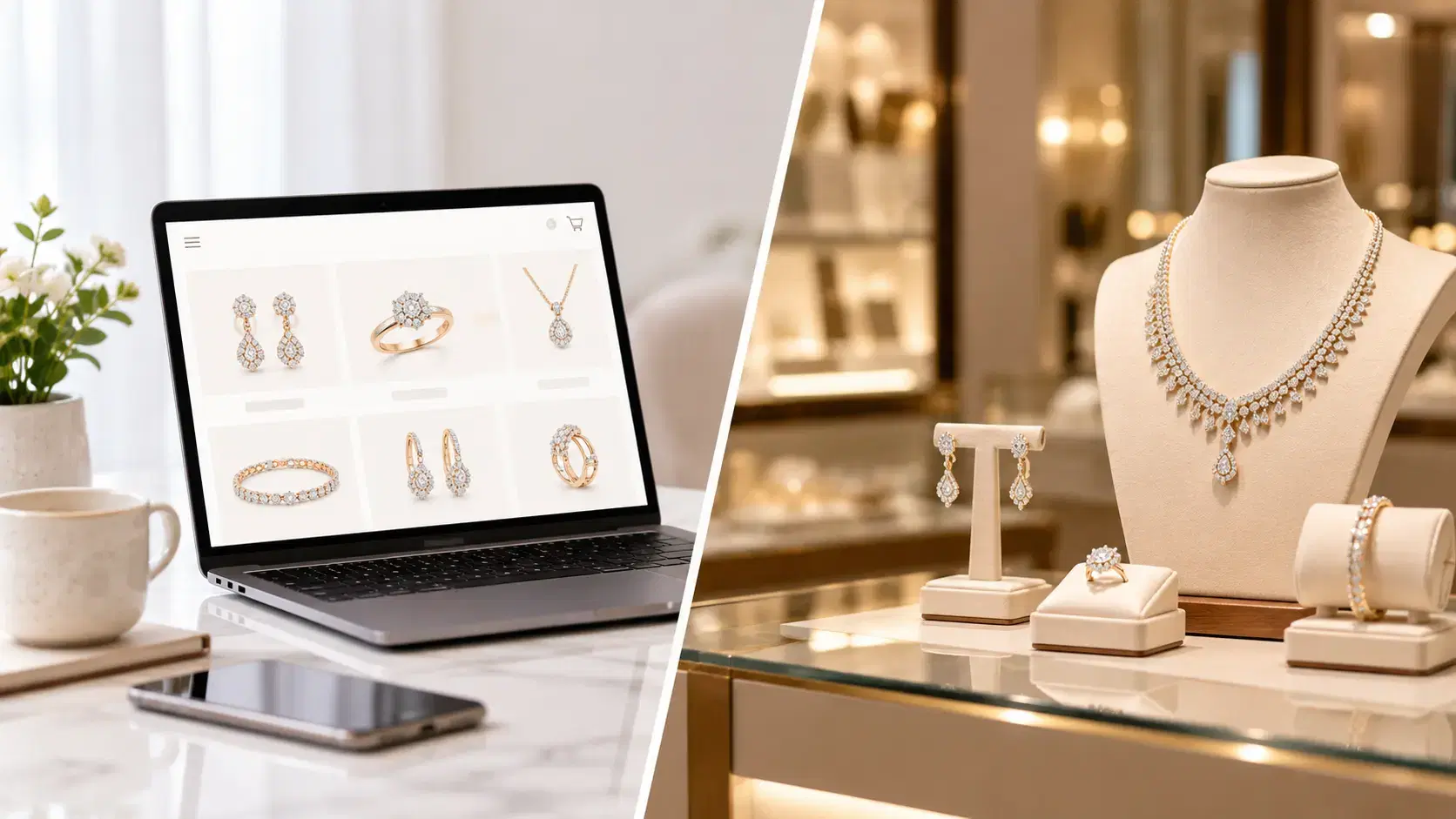 Online Jewellery Shopping Store VS Physical Store