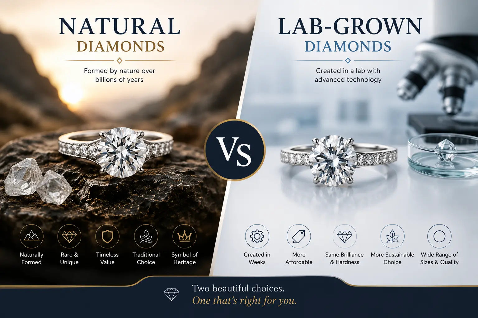Natural vs Lab-Grown Diamonds: Understanding the Key Differences