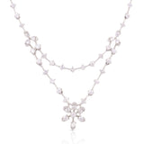 The "Celestial Bloom"     Diamond Gold Necklace