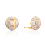 The "Gridlock Sparkle"     Diamond Gold Cufflinks